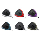 JSY-05 6 Keys Wired Vertical Mouse Ergonomics Brace Optical Mouse(Purple)