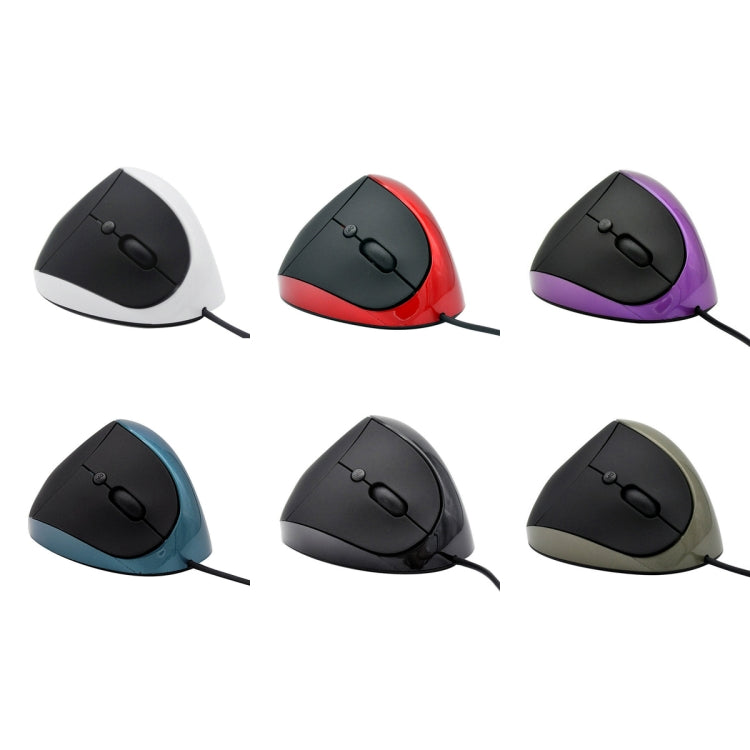 JSY-05 6 Keys Wired Vertical Mouse Ergonomics Brace Optical Mouse(Purple)