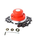 Universal Lawn Mower Chain Grass Trimmer Head For Garden Trimmer Grass Cutter Spare Parts, Specification: Red With Padded