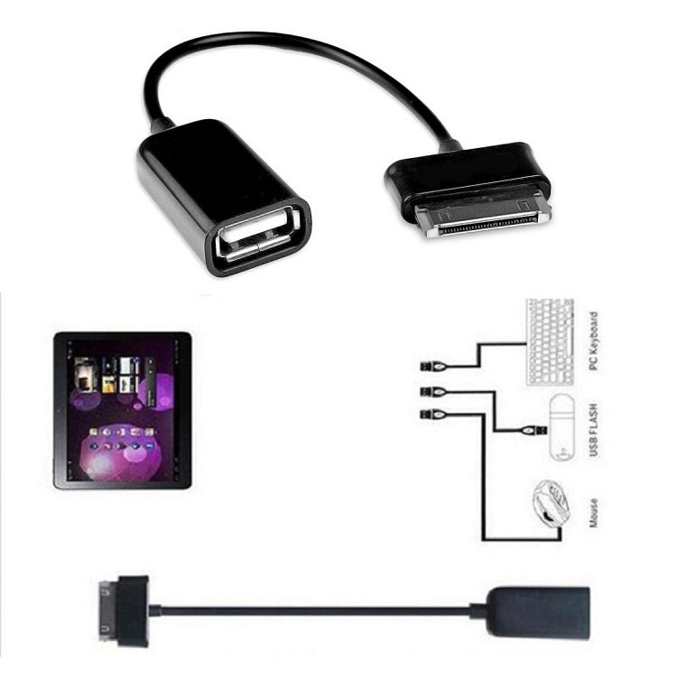3 PCS U Disk Mouse Transfer OTG Adapter Cable(Black)