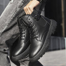 Men Autumn And Winter High-Top Locomotive Martin Boots, Size: 42(869-3 Black)