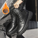 Men Autumn And Winter High-Top Locomotive Martin Boots, Size: 42(869-3 Velvet Lining)