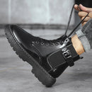 Men Autumn And Winter High-Top Locomotive Martin Boots, Size: 42(869-1 Velvet Lining)