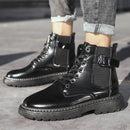Men Autumn And Winter High-Top Locomotive Martin Boots, Size: 42(869-2 Black)