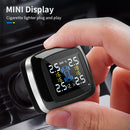 Q3 Mini Cigarette Lighter Car Wireless Tire Pressure Monitoring System TPMS Car Temperature Voltage Tire(Black)