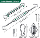 24 in 1 304 Stainless Steel Fixed Shade Sail Accessories Diamond Buckle Flower Basket Spring Buckle, Spec: M6 Set