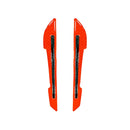 4 Sets Car Reflective Sticker Door Border Anti-Collision Strip Leaf Board Personality Rear View Mirror Warning Sticker(Red)