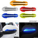 4 Sets Car Reflective Sticker Door Border Anti-Collision Strip Leaf Board Personality Rear View Mirror Warning Sticker(Red)