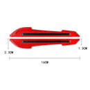 4 Sets Car Reflective Sticker Door Border Anti-Collision Strip Leaf Board Personality Rear View Mirror Warning Sticker(Red)