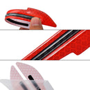 4 Sets Car Reflective Sticker Door Border Anti-Collision Strip Leaf Board Personality Rear View Mirror Warning Sticker(Red)