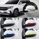 4 Sets Car Reflective Sticker Door Border Anti-Collision Strip Leaf Board Personality Rear View Mirror Warning Sticker(Red)