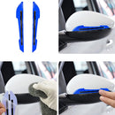 4 Sets Car Reflective Sticker Door Border Anti-Collision Strip Leaf Board Personality Rear View Mirror Warning Sticker(Red)
