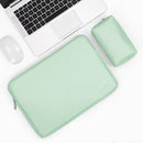 Baona BN-Q001 PU Leather Laptop Bag, Colour: Mint Green + Power Bag, Size: 16/17 inch