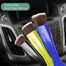 2 PCS Car Air-Conditioned Air Outlet Cleaning Brush Car Interior Cleaning Tool Dust Soft Hair Brush(Black)