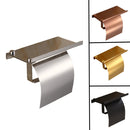 4103 Stainless Steel Roll Paper Holder Mobile Phone Paper Towel Rack Hotel Bathroom Rack, Color: Rose Gold