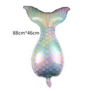 5 PCS Cartoon Mermaid Tail Aluminum Film Balloon Aquarium Decoration Balloon Mall Dress Up Balloon(Colorful)