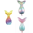 5 PCS Cartoon Mermaid Tail Aluminum Film Balloon Aquarium Decoration Balloon Mall Dress Up Balloon(Colorful)