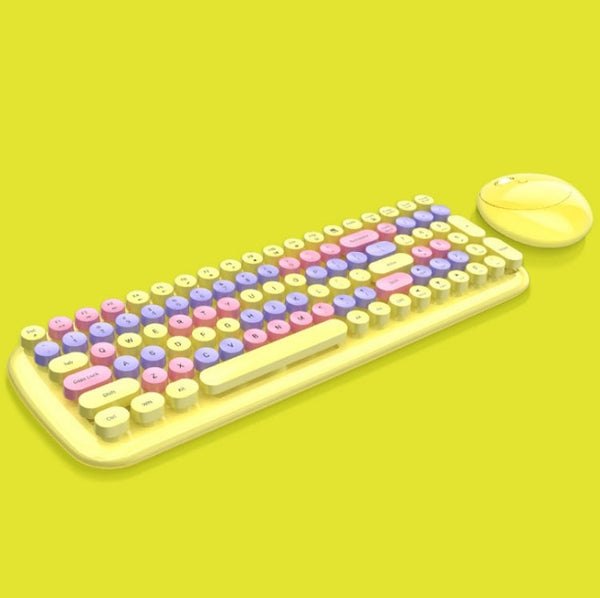 MOFii Candy XR Color Wireless Keyboard And Mouse Set(Lemon Yellow)