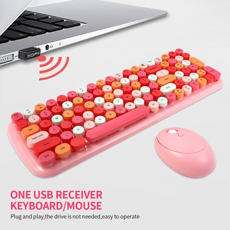 MOFii Candy XR Color Wireless Keyboard And Mouse Set(Barbie Pink)