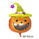 5 PCS Halloween Aluminum Film Balloon Party Decoration,Style: Pumpkin B