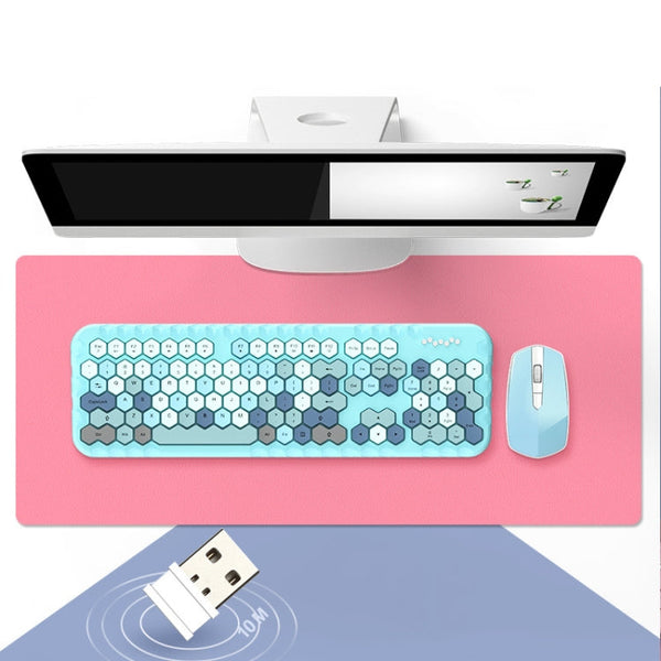 MOFII Honey Plus Colorful Wireless Keyboard and Mouse Set( Blue Mixture)