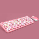 MOFII Honey Plus Colorful Wireless Keyboard and Mouse Set(Pink Mixture)