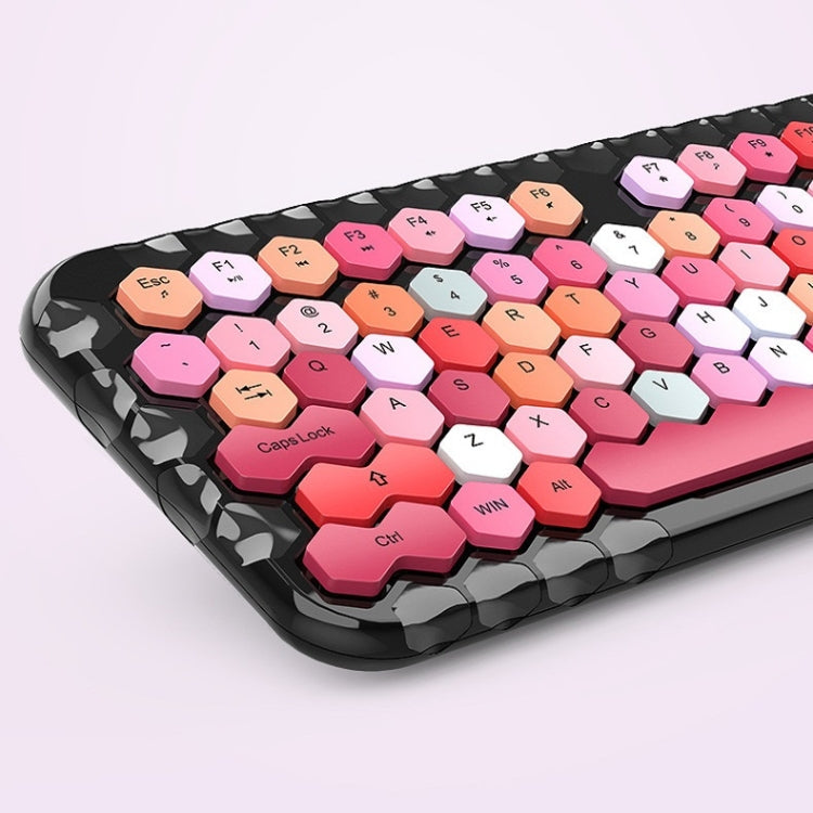 MOFII Honey Plus Colorful Wireless Keyboard and Mouse Set(Pink Mixture)
