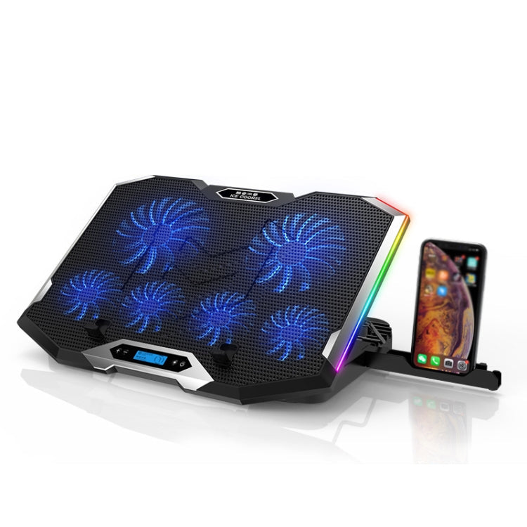 ICE COOREL K9 USB Power Supply Notebook Mute Radiator RGB Laptop Radiator Bracket(Ice Blue )