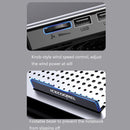 ICE COOREL Laptop Aluminum Alloy Radiator Fan Silent Notebook Cooling Bracket, Colour: Six-Fan Space Silver