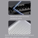 ICE COOREL Laptop Aluminum Alloy Radiator Fan Silent Notebook Cooling Bracket, Colour: Six-Fan Space Silver