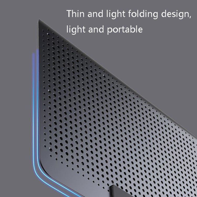 ICE COOREL Laptop Aluminum Alloy Radiator Fan Silent Notebook Cooling Bracket, Colour: Six-Fan Tungsten Gold Black