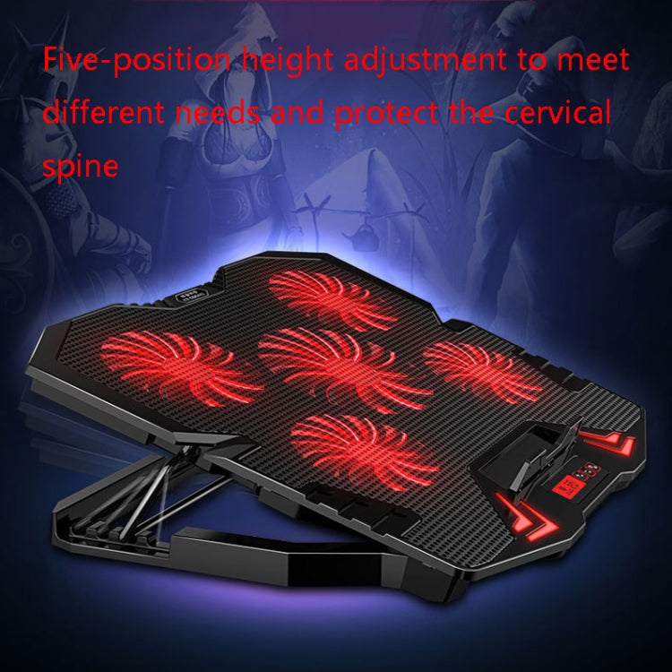 ICE COOREL K5 Laptop Radiator Computer Cooling Bracket, Colour: Standard Version (Black Red)