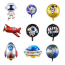 10 PCS Space Aluminum Film Balloon Children Decorate Birthday Party Decoration Balloons,Style: Blue