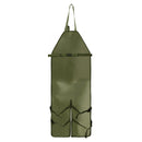 Garden Trimming Protective Apron Multi-Pocket Oxford Cloth Long Version Garden Leggings Apron(Military Green + Khaki)
