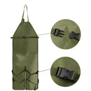 Garden Trimming Protective Apron Multi-Pocket Oxford Cloth Long Version Garden Leggings Apron(Military Green + Khaki)