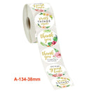 5 PCS Roll Floral Thank You Stickers Wedding Party Decoration Stickers, Size: 3.8cm / 1.5 Inch(A-134-38mm)