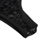 3 PCS Woman Three-point Sexy Openwork Cross Strap Three-point Underwear Suit, Size:L (Black)