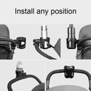 J4035 Stroller Cup Rapid Fixed Stroller Bottle Frame ABS Stroller Water Cup Rack(Black)