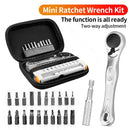 CYCLINGBOX BG-0789 Bicycle Combination Repair Tool Alloy Steel Ratchet Allen Wrench Set(As Show)