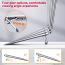 Oatsbasf K01 Adjustable Desktop Heightening Base Aluminum Alloy Radiator Folding Laptop Stand(Silver)