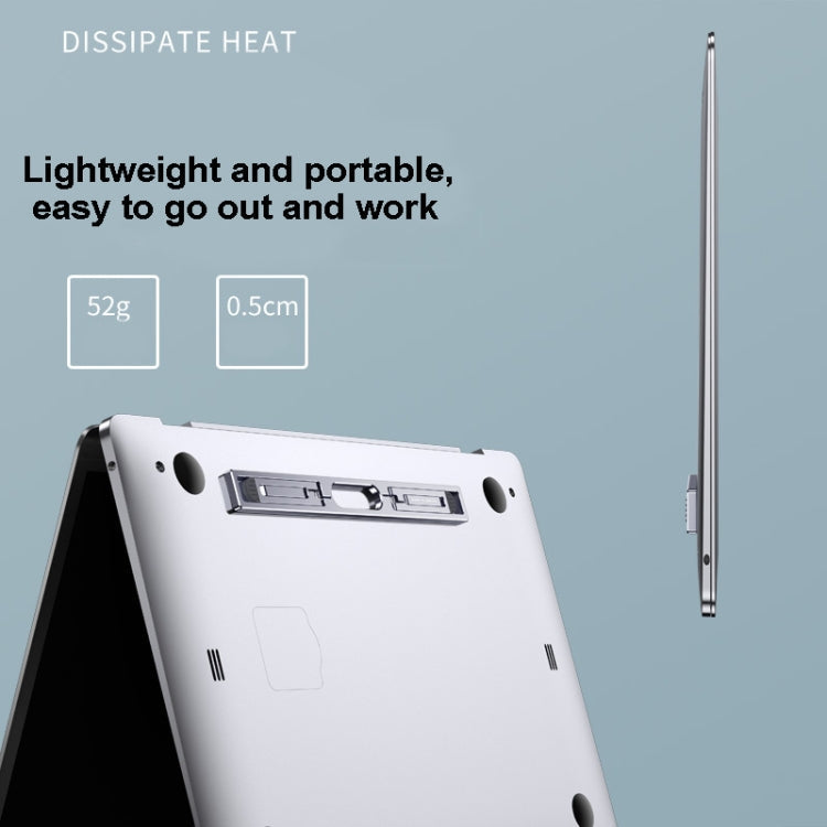 Oatsbasf K01 Adjustable Desktop Heightening Base Aluminum Alloy Radiator Folding Laptop Stand(Silver)
