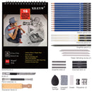 XILEYW 36-In-1 Sketch Drawing Set Pencil Carbon Brush Sketchbook Set(XL-SMTZ36)