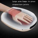 Hand Finger Joint Massager Wrist Palm Physiotherapy Mouse Hand Meridian Acupoint Massager, Specification: Plug(Pearl White)