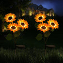 Solar Sunflower Decoration Light LED Garden Lawn Landscape Light, Specification: Three Heads