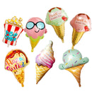 10 PCS 5050 Large Ice Cream Aluminum Balloon Children Birthday Party Atmosphere Decorative Balloon, Specification: Gradient Rainbow Ice Cream