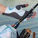 BOODUN P111439 Summer Fishing Gloves Outdoor Non-Slip Ice Silk Sunscreen Fishing Gloves, Size: L(Cyan)