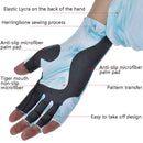 BOODUN P111439 Summer Fishing Gloves Outdoor Non-Slip Ice Silk Sunscreen Fishing Gloves, Size: L(Cyan)