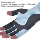 BOODUN P111439 Summer Fishing Gloves Outdoor Non-Slip Ice Silk Sunscreen Fishing Gloves, Size: L(Cyan)
