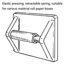 4 PCS Plastic Electroplating Tissue Box Retractable Shaft Core Toilet Tissue Spring Retractable Roll Paper Shaft, Style: Nickel Wire Drawing