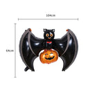 5 PCS 6016 Halloween Party Decorative Balloon Scene Arrangement Aluminum Film Balloon, Specification: Bat Pumpkin